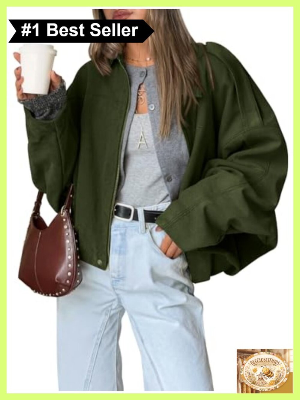 Faux Suede Bomber Jacket Oversized Zip Up Moto Coat Womens Fall
